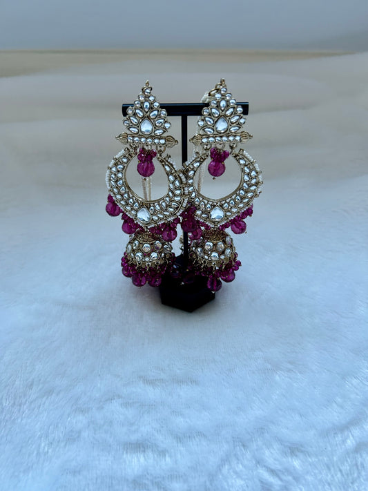 Dark Pink Sahara Earrings