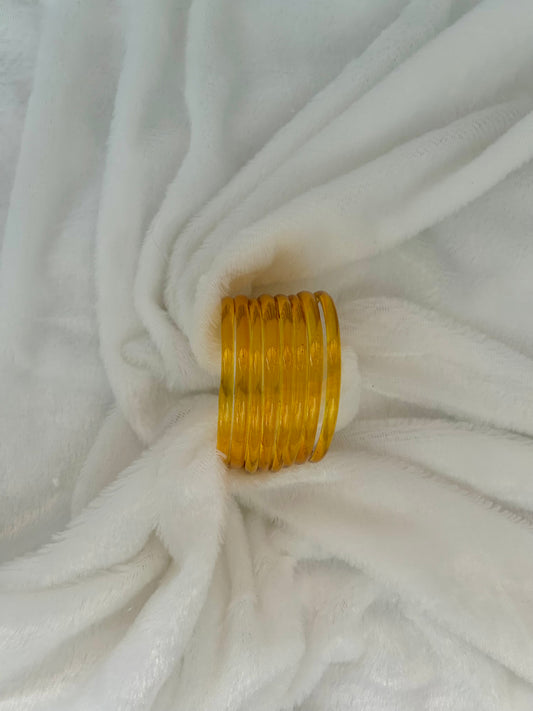 SIZE 2.8 Yellow Orange Jelly Bangles