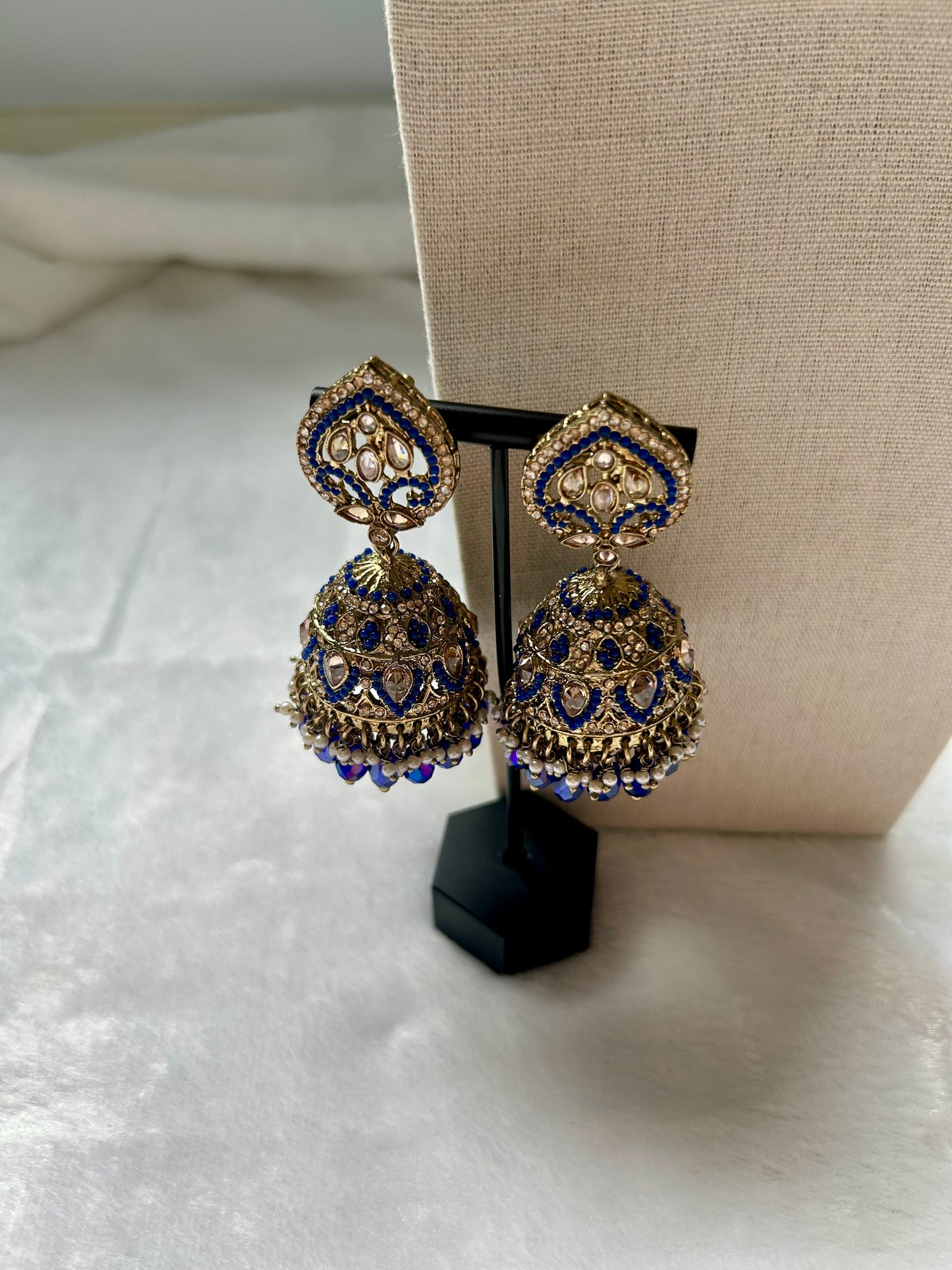 Blue Polki Choker Tikka Set
