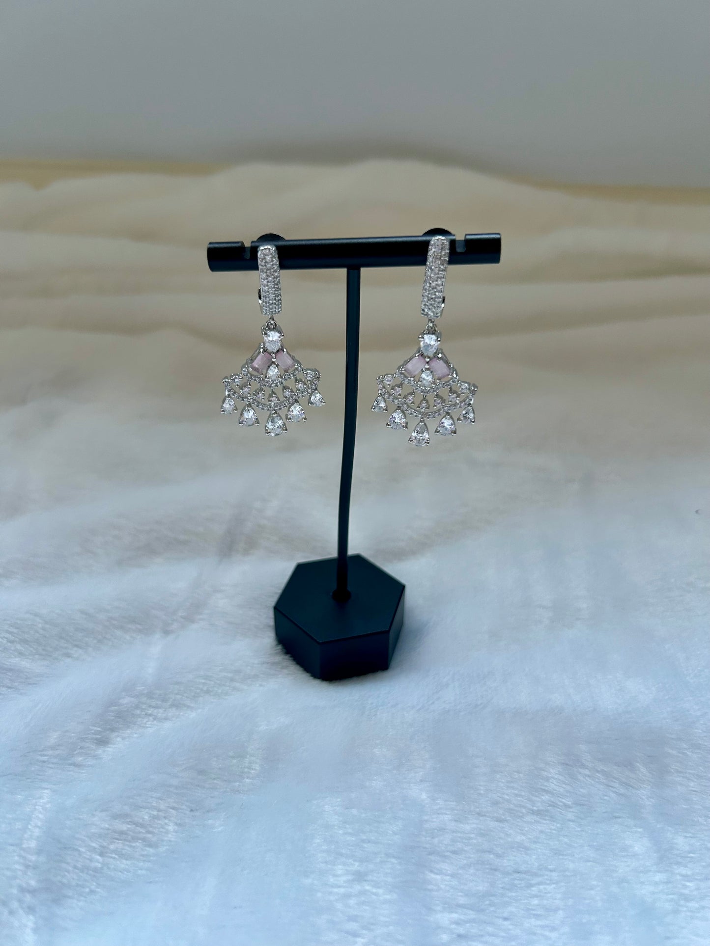 Light Pink CZ Earrings