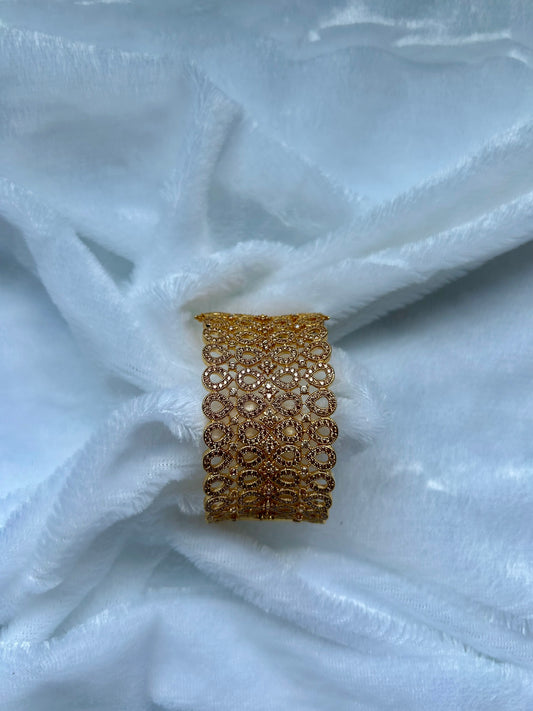 Golden AD Cuff Bracelet