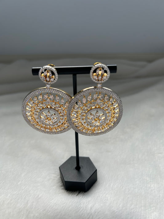 Dual Toned AD Earrings