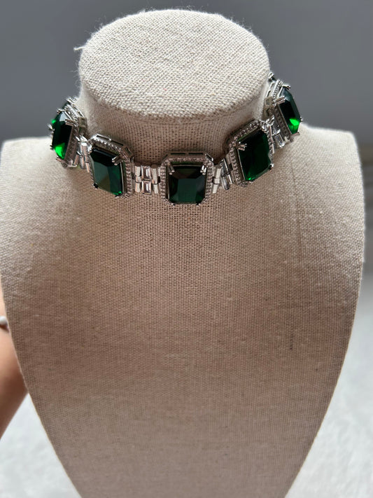 Emerald Green Choker Set