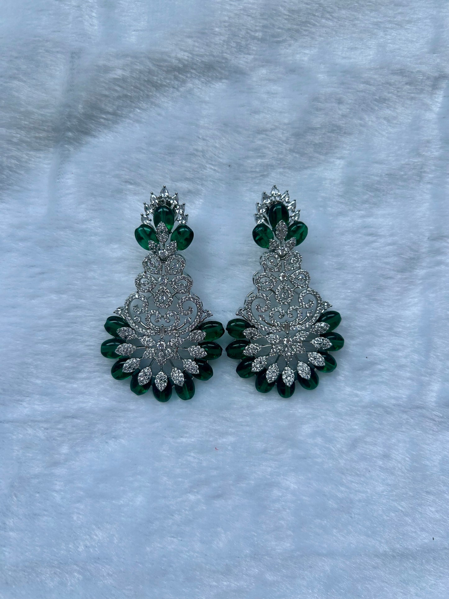 Emerald Green AD Earrings