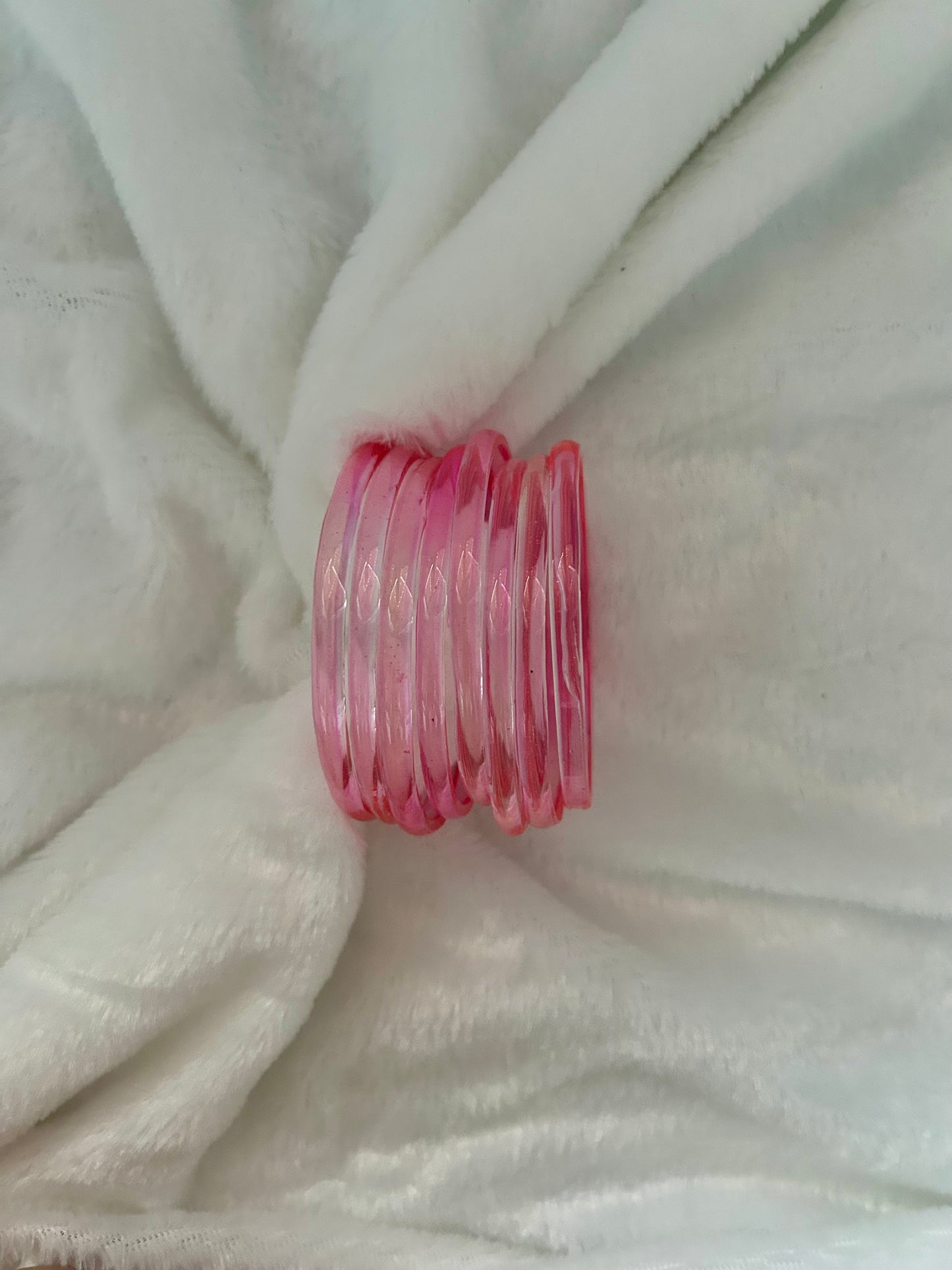 SIZE 2.4 Light Pink Jelly Bangles