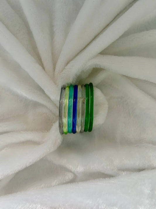 SIZE 2.4 Multi Cool Toned Jelly Bangles