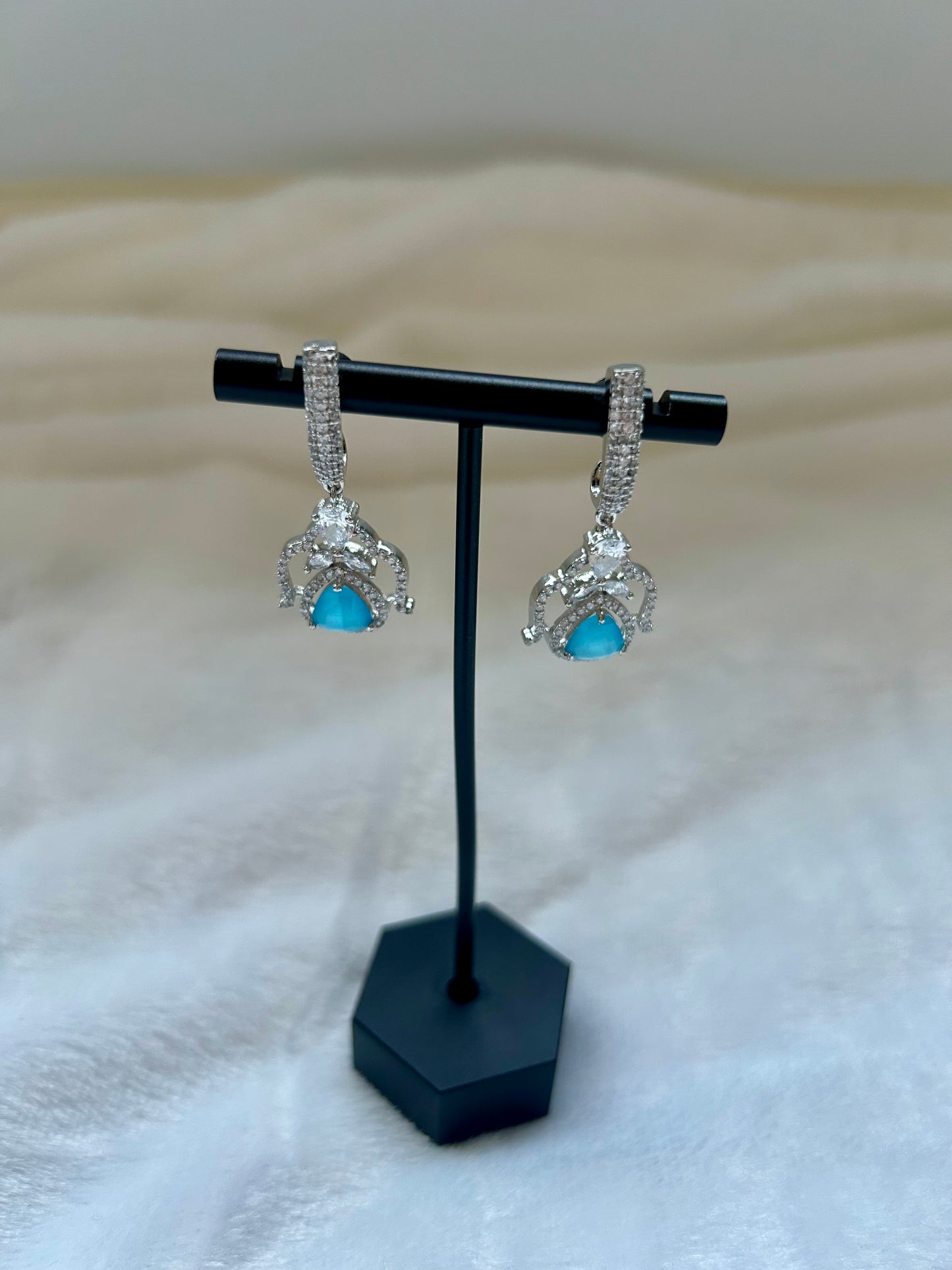 Blue CZ Earrings
