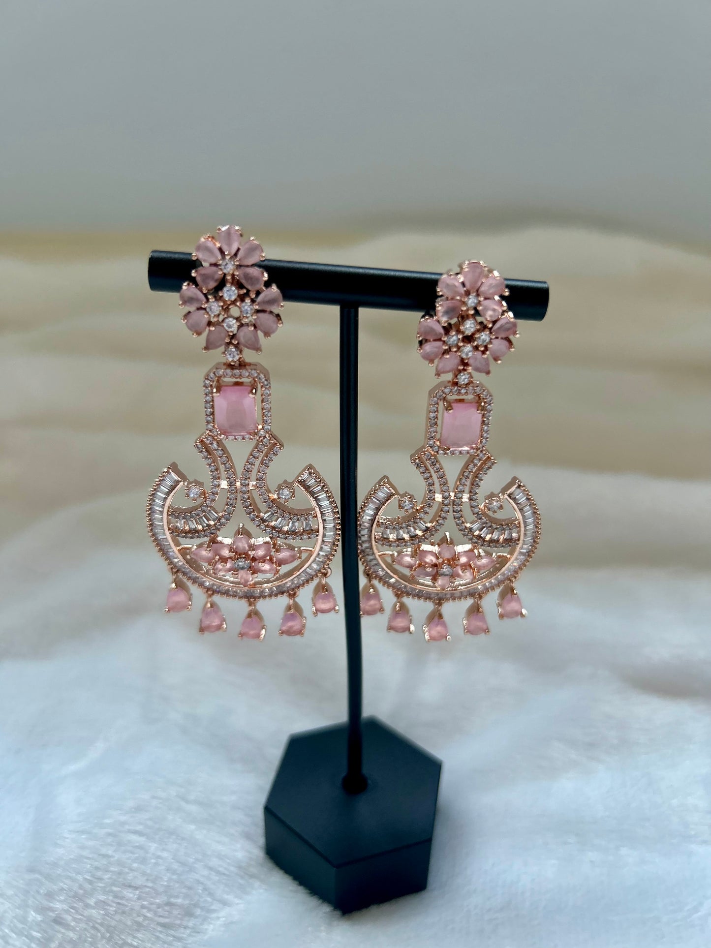 Pink & Rose Gold Earrings