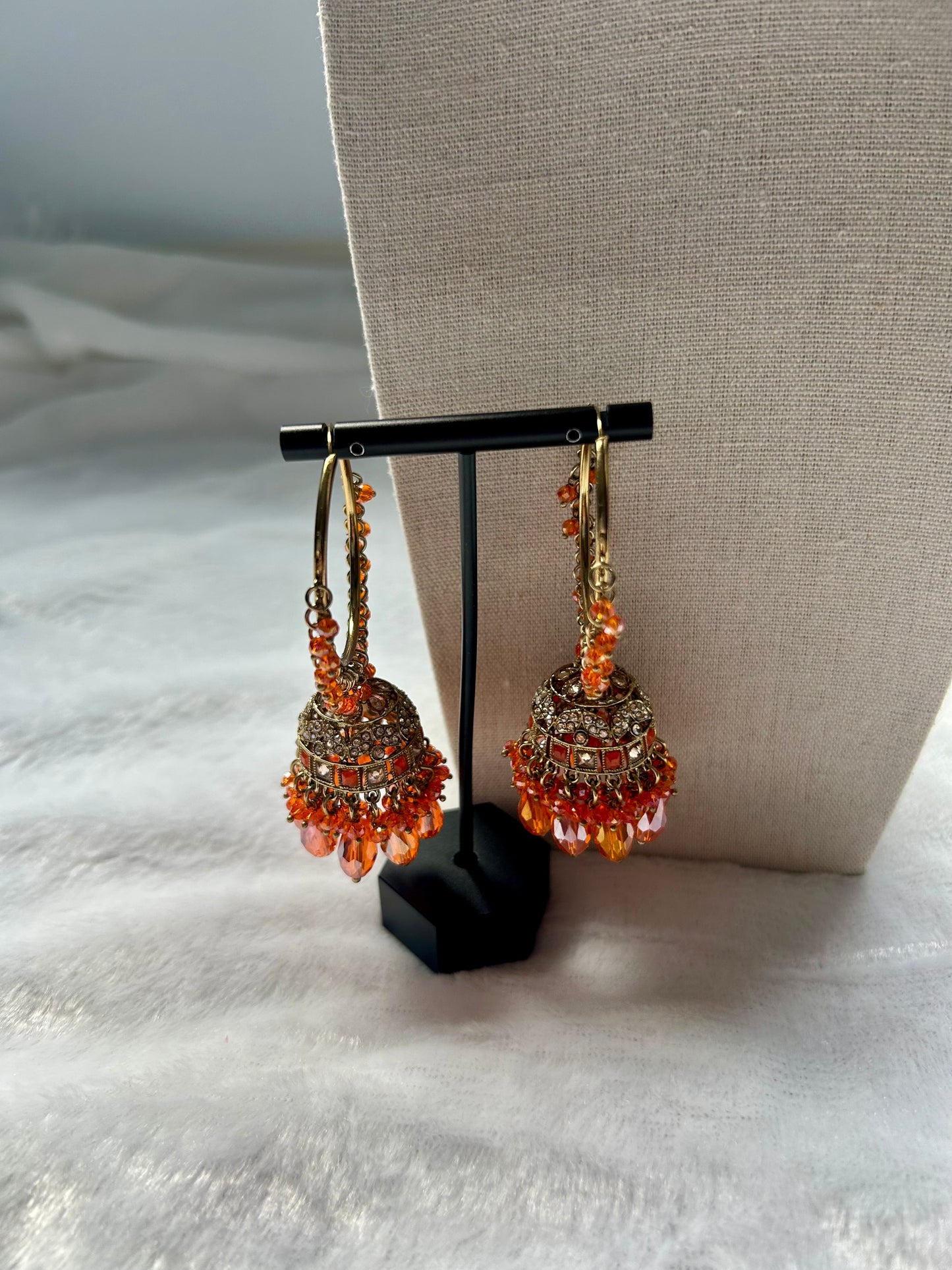 Orange Polki Choker Tikka Set