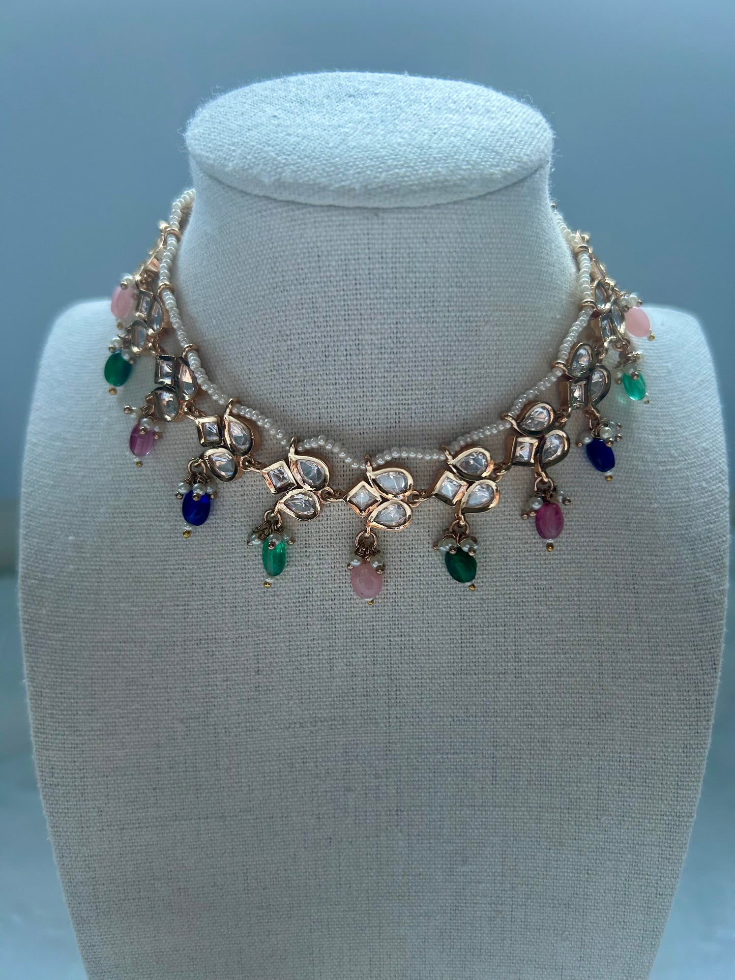 Multi Color Tyaani Kundan Choker Set