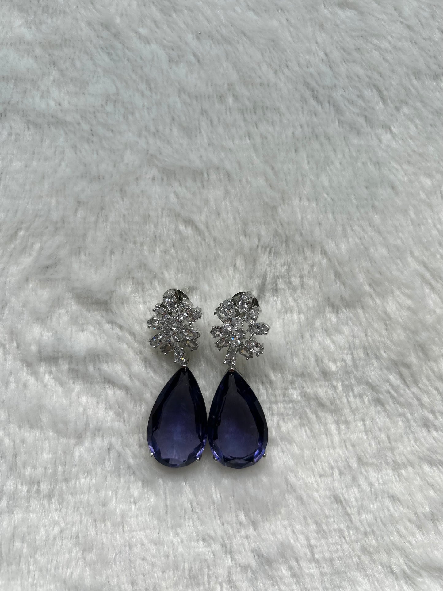 Purple CZ Earrings