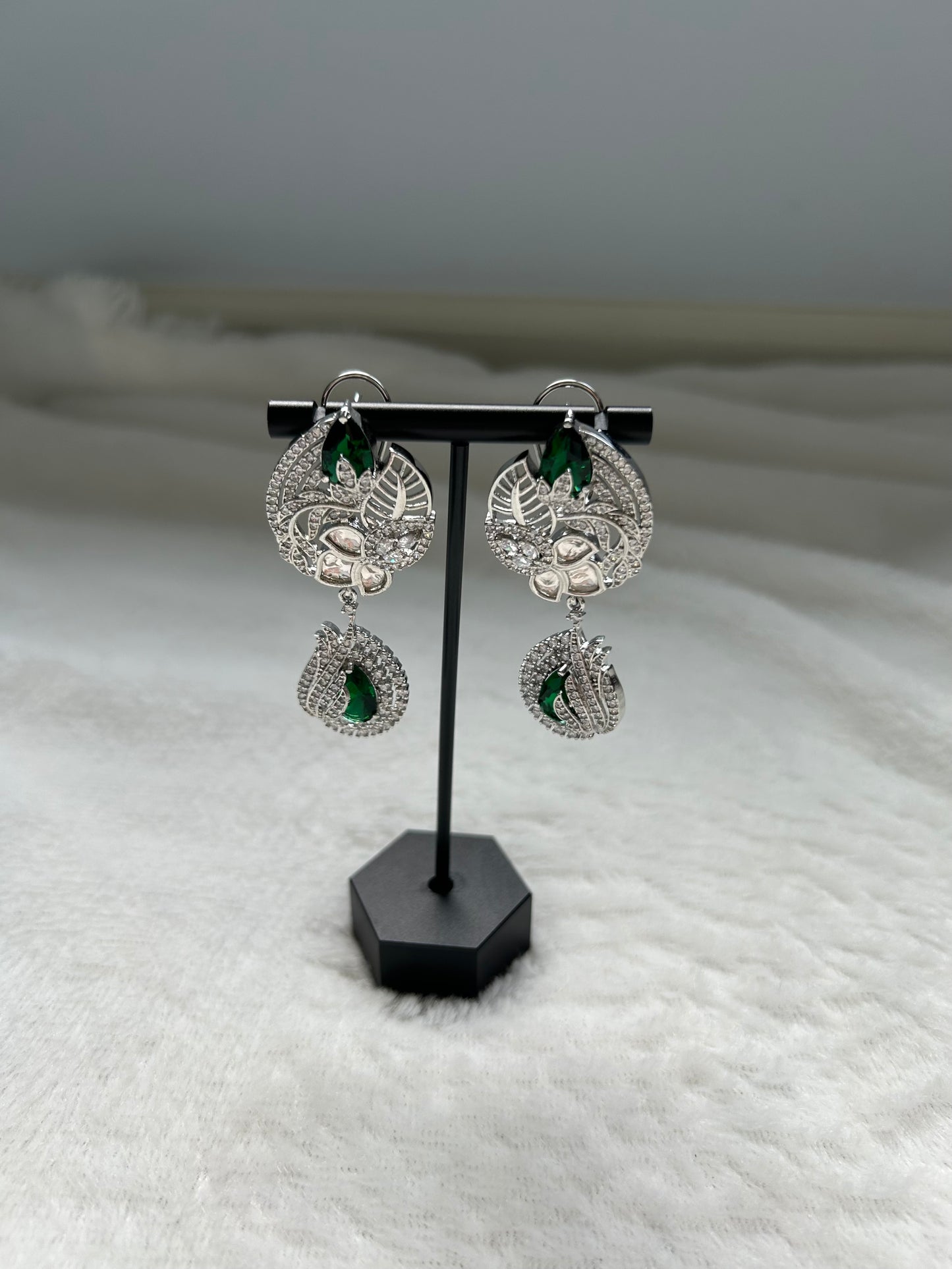Emerald Green AD Earrings