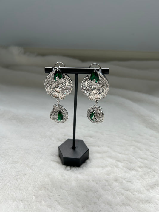 Emerald Green AD Earrings