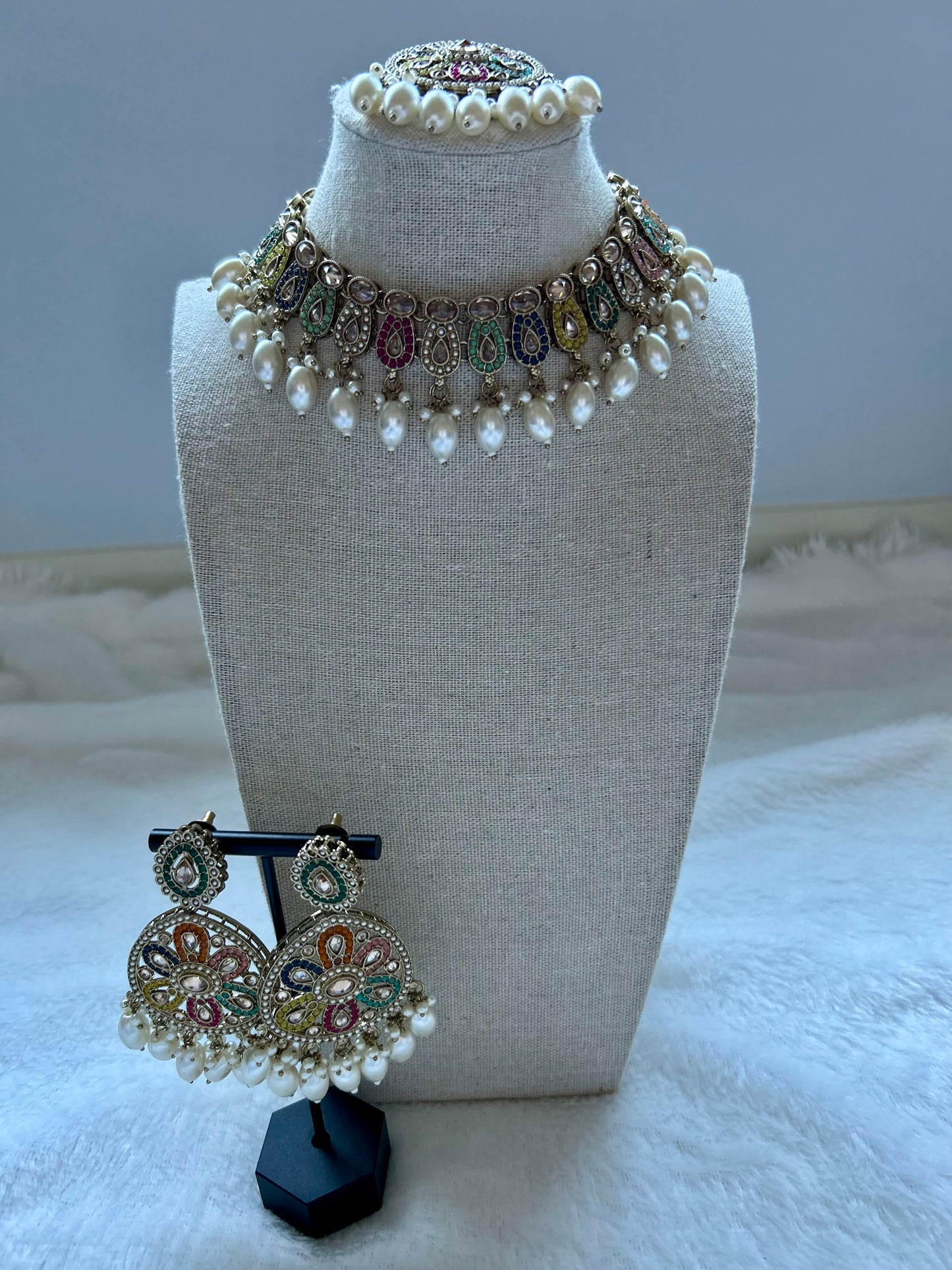 Pakistani Inspired Multi Choker Set