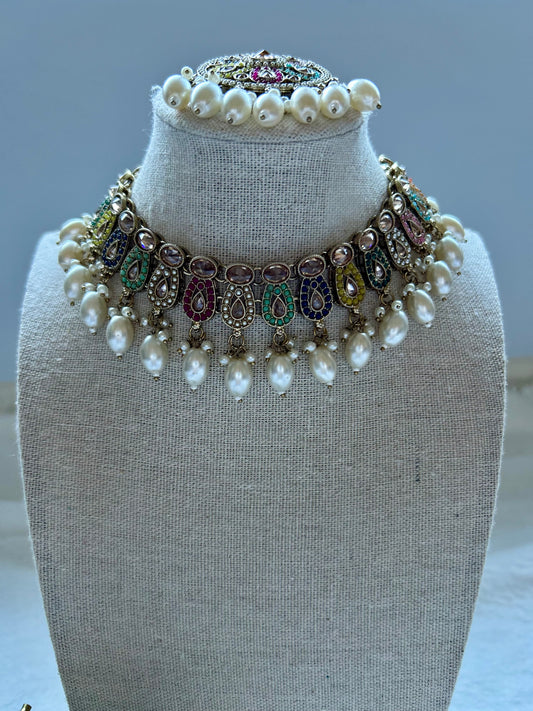 Pakistani Inspired Multi Choker Set