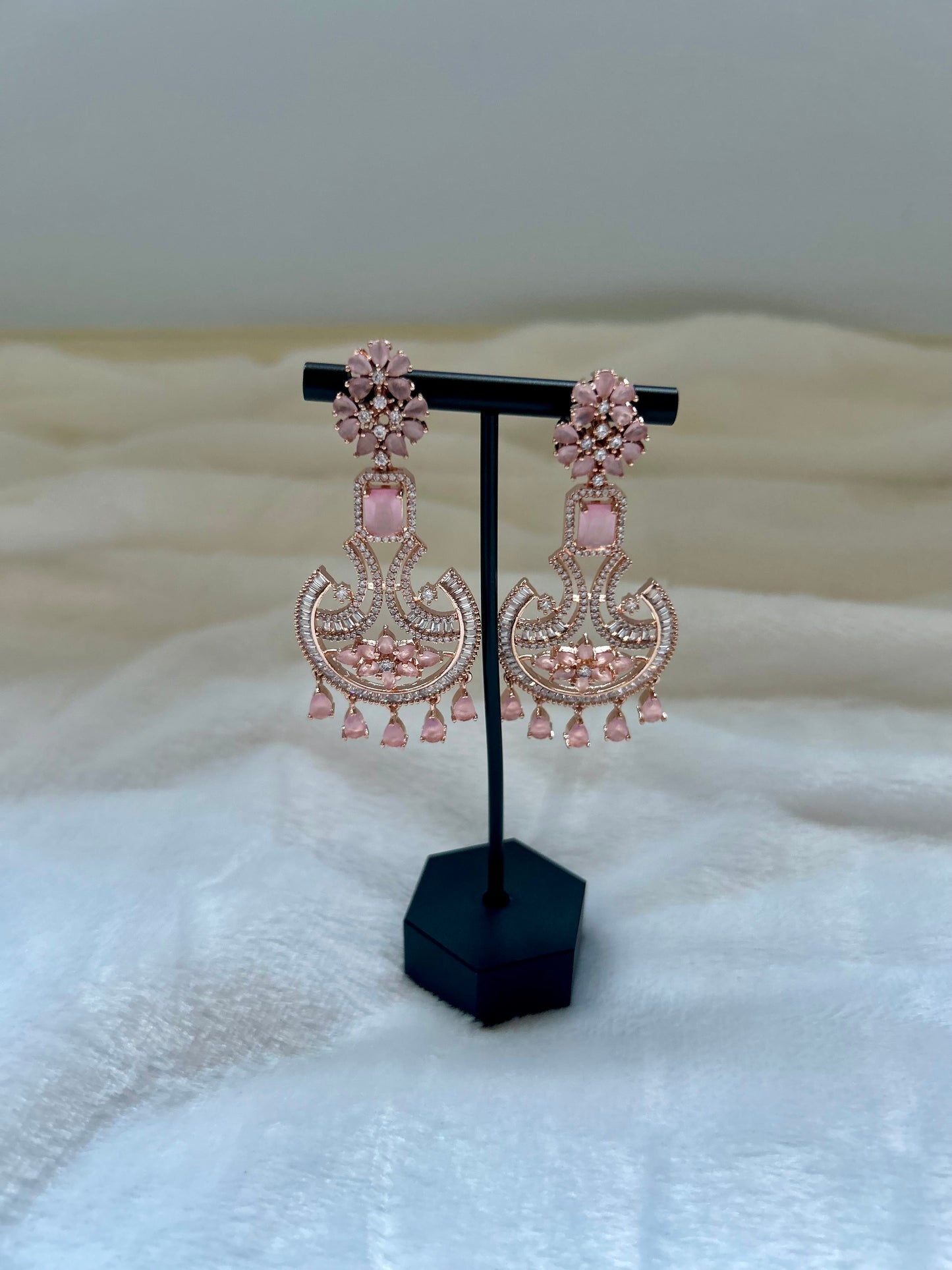 Pink & Rose Gold Earrings