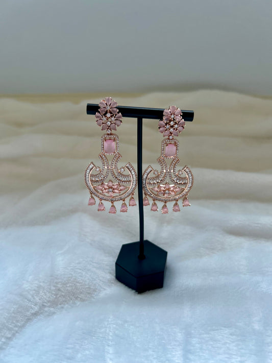 Pink & Rose Gold Earrings
