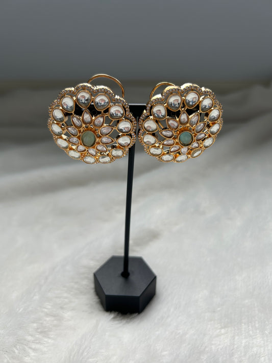 Mint Uncut Kundan Studs