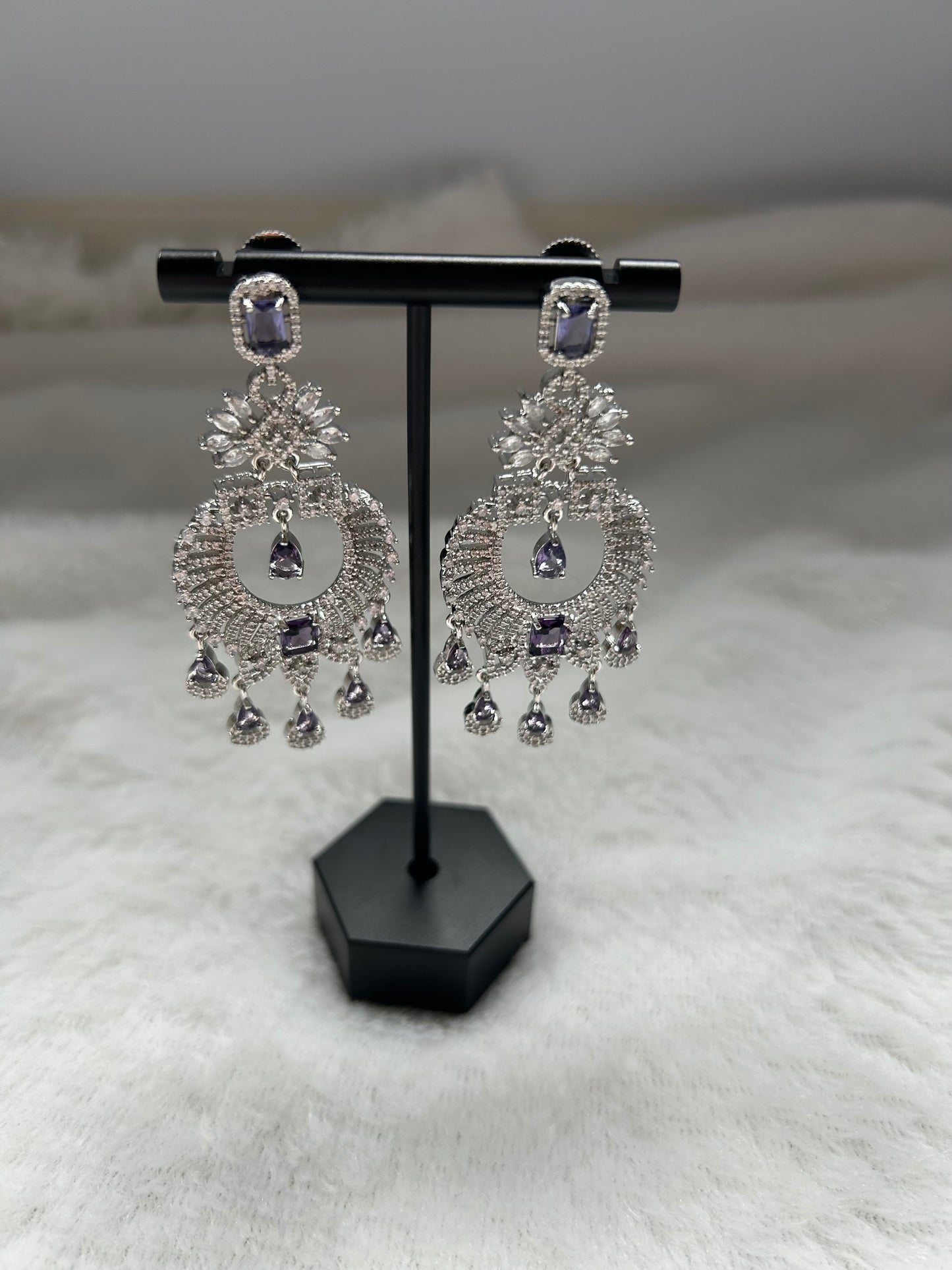 Purple AD Earrings