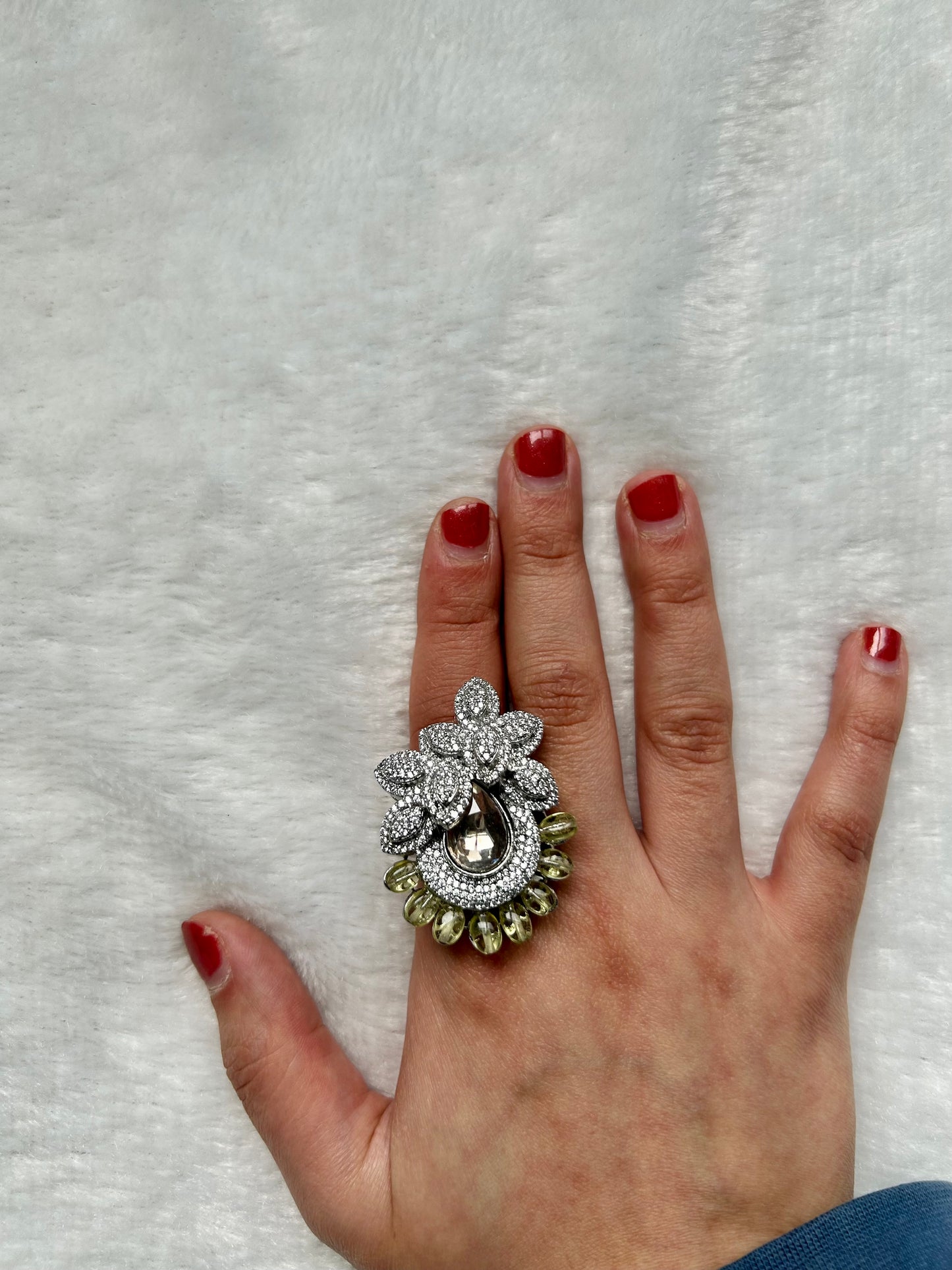 AD Floral Yellow Ring