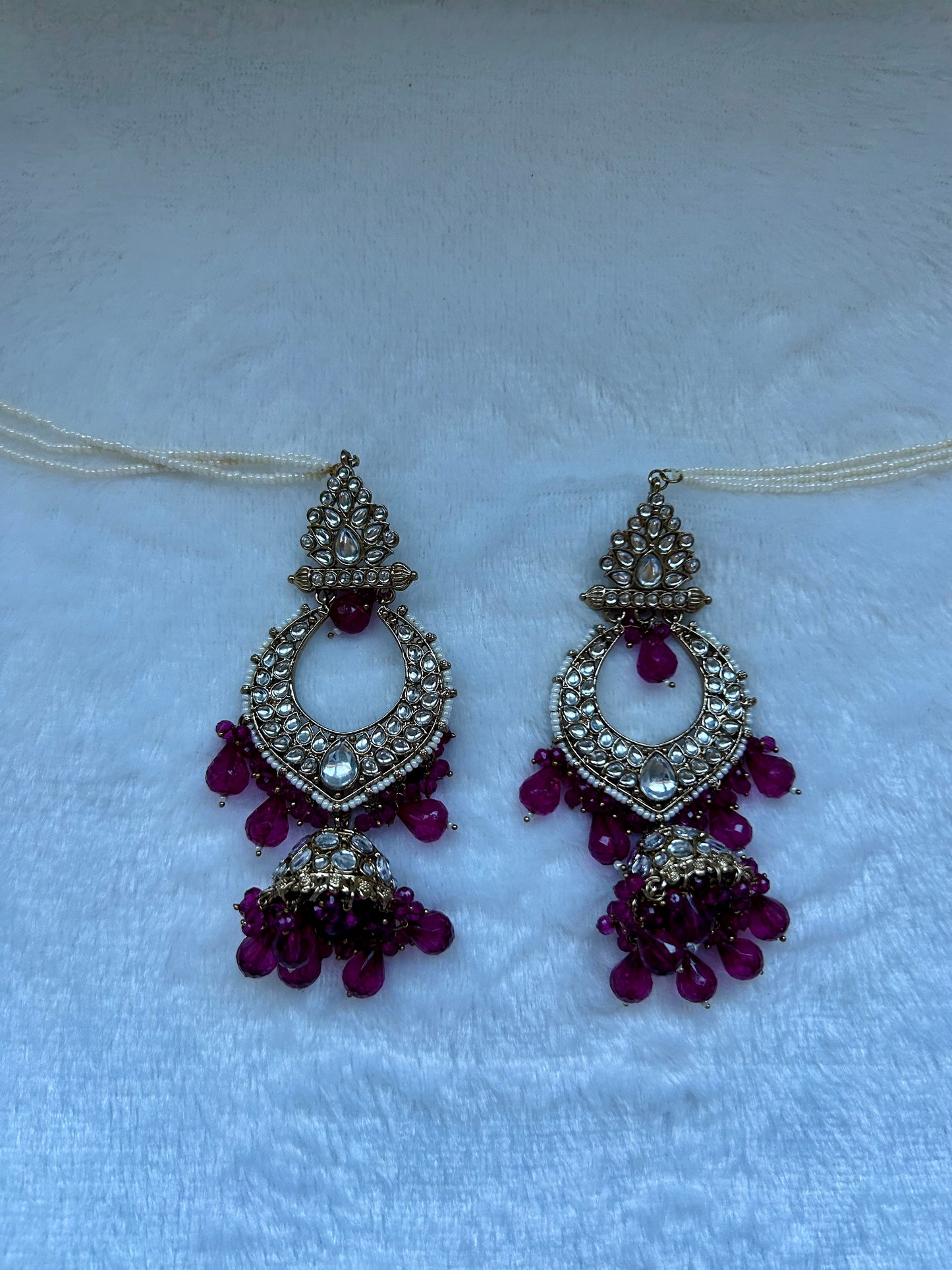 Dark Pink Sahara Earrings