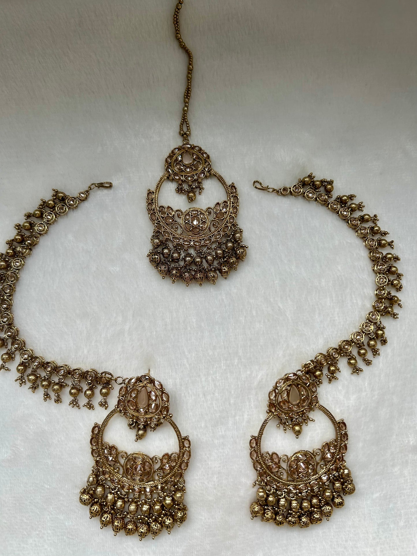 Bronze Chandbali Sahara Tikka Set