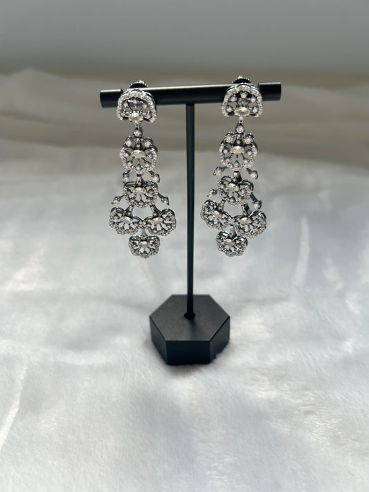 AD White Earrings