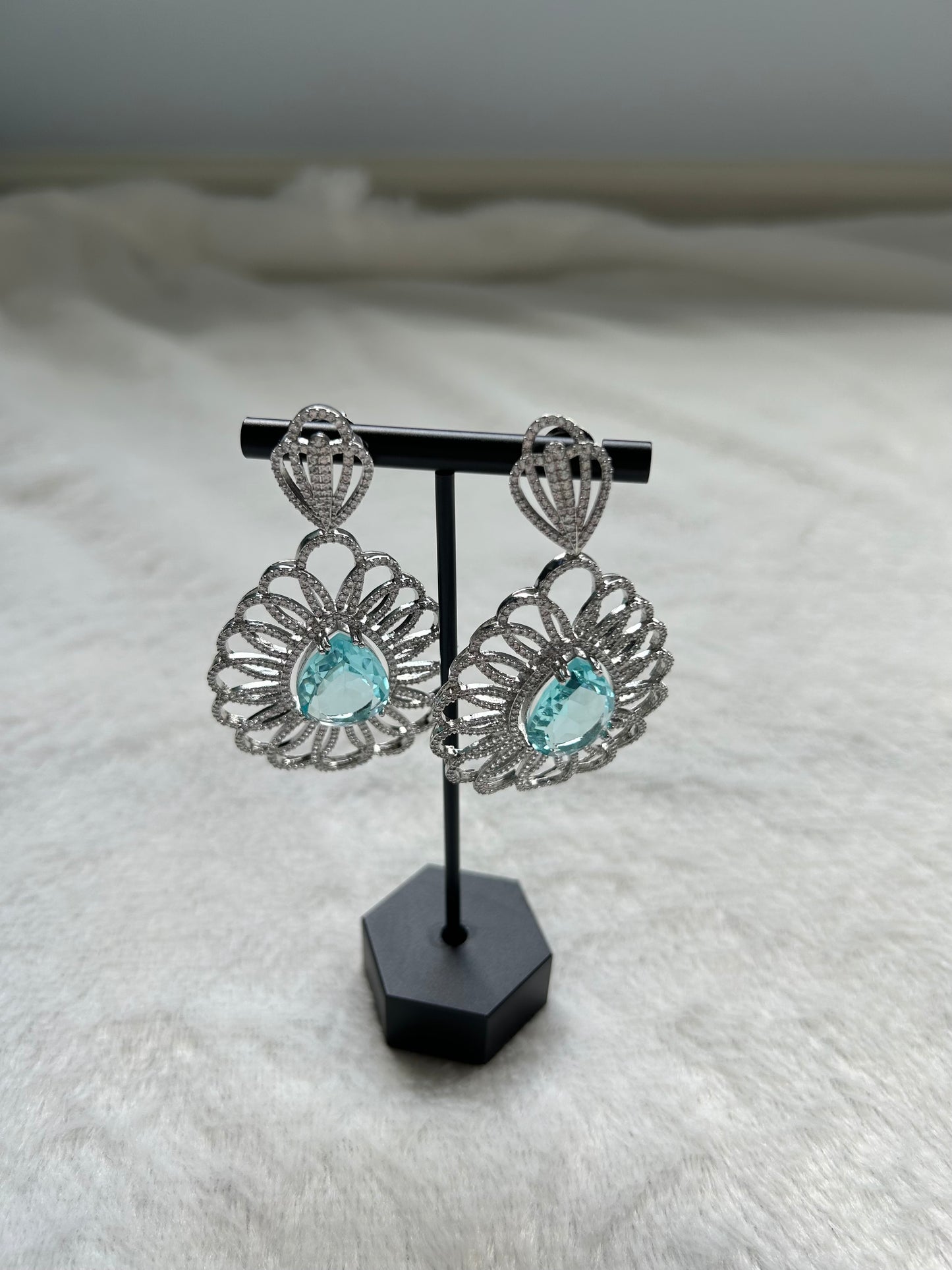 AD Light Blue Earrings