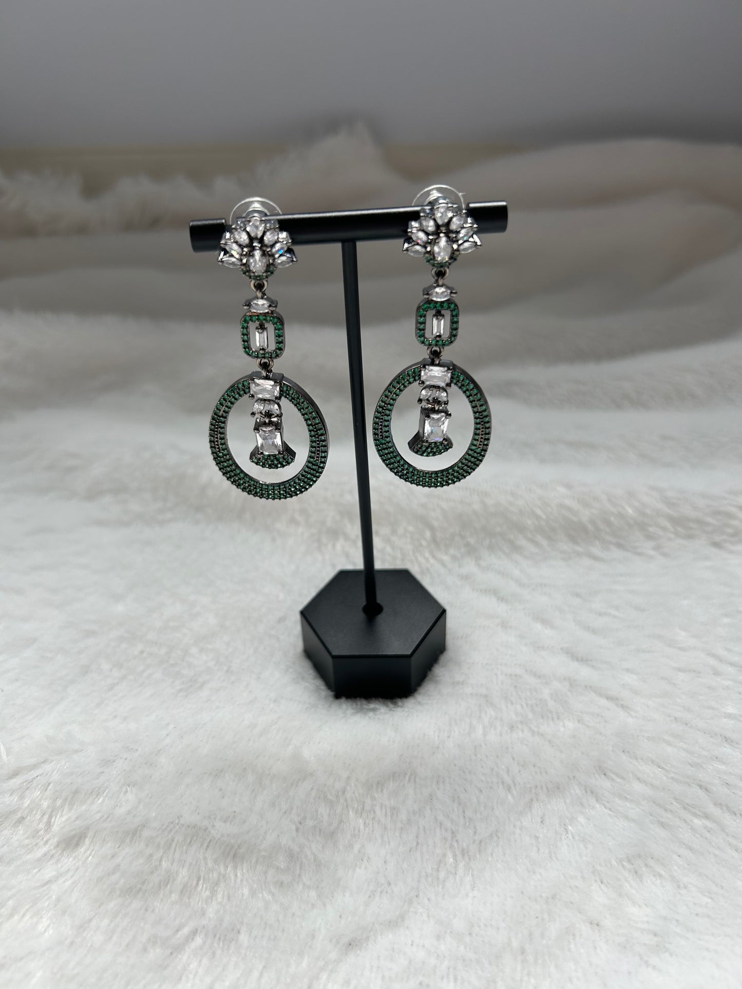 Emerald Green AD Earrings