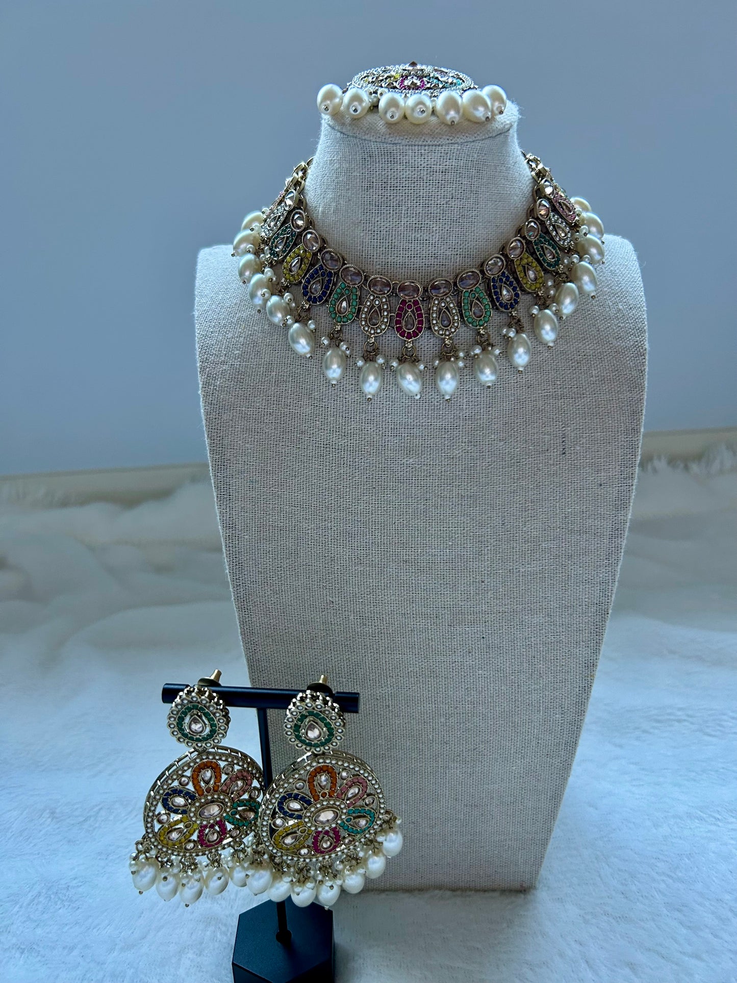 Pakistani Inspired Multi Choker Set