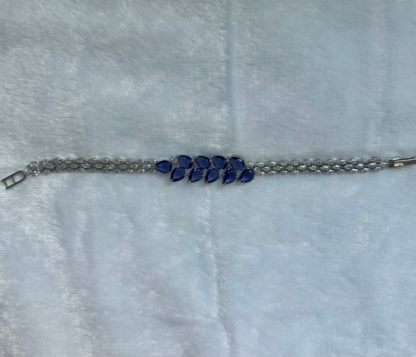 CZ Purple Clasp Bracelet