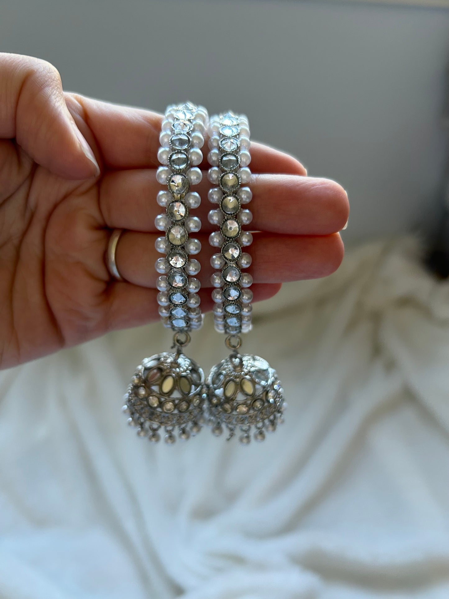 Silver Jhumki Bangles