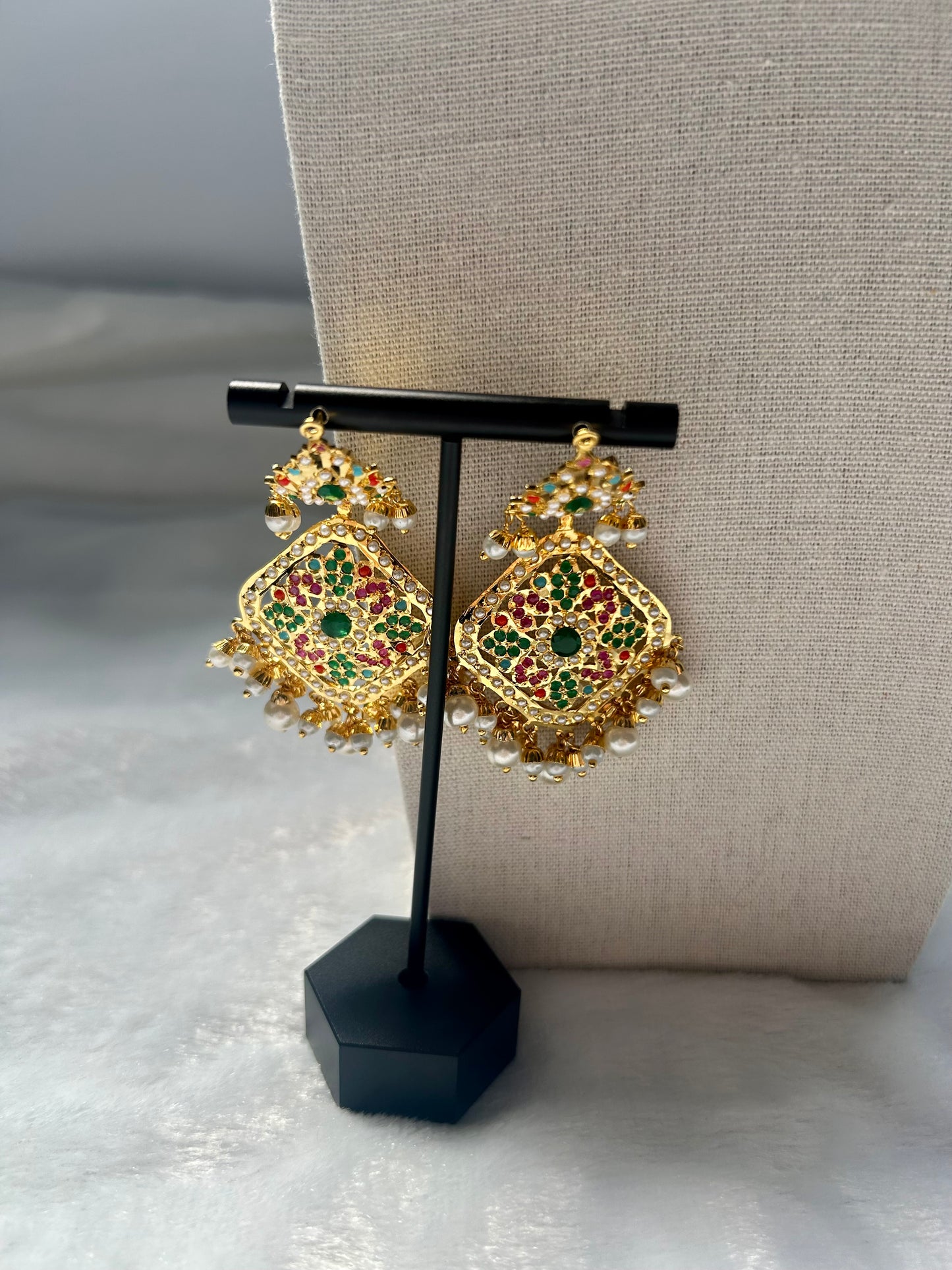 Red & Green Jadau Kundan Choker Set