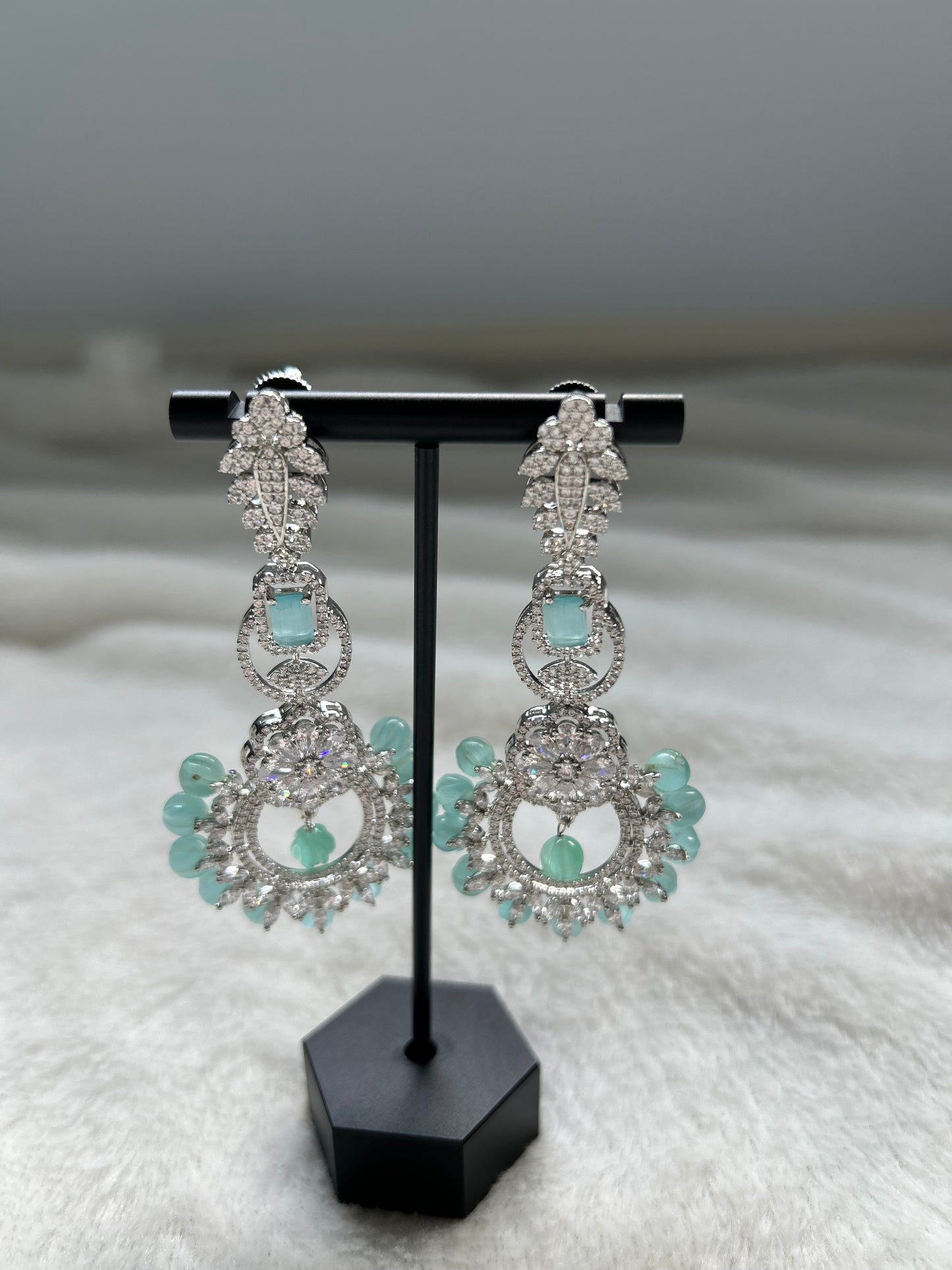 AD Light Blue Earrings