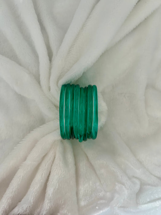 SIZE 2.4 Dark Teal Jelly Bangles