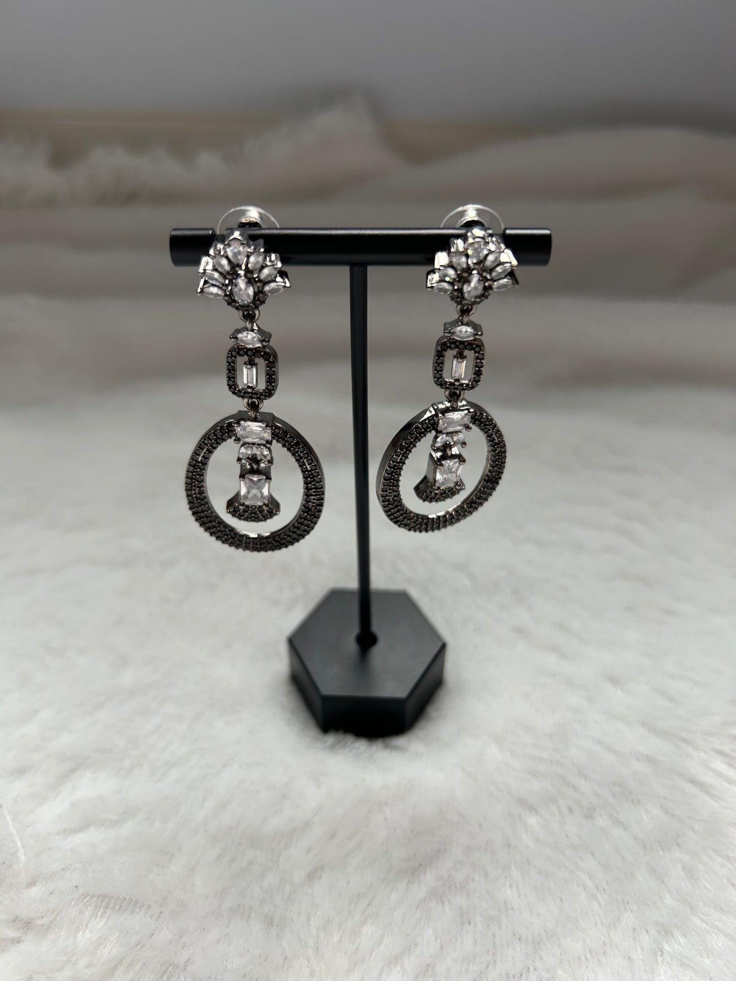 Oxidized AD Earrings