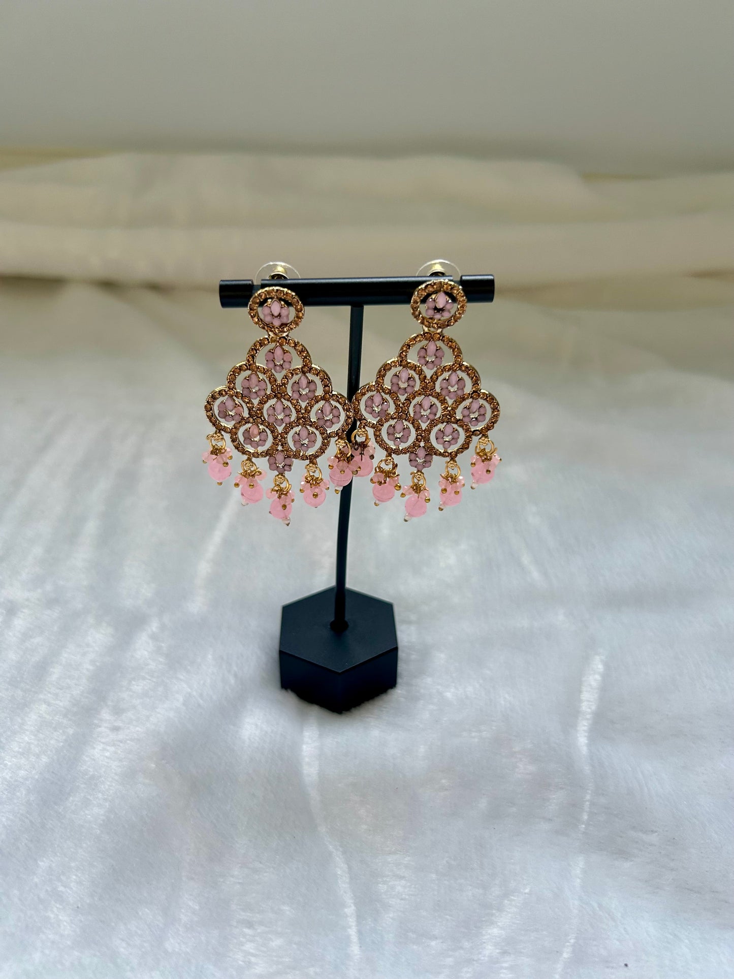 Light Pink Polki Earrings