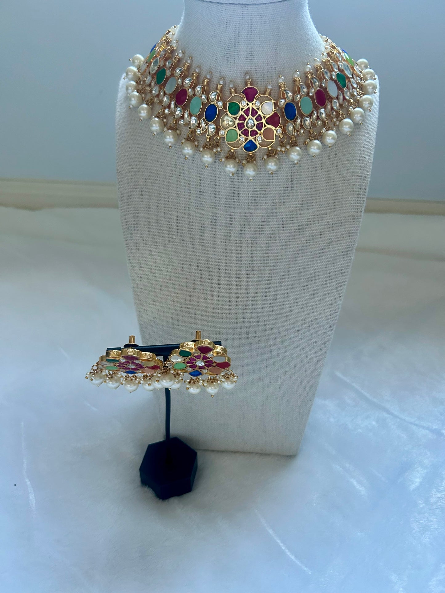 Multi Pachi Kundan Choker Set