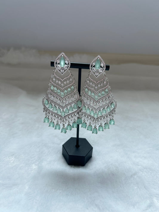 AD Mint Chandbali Earrings