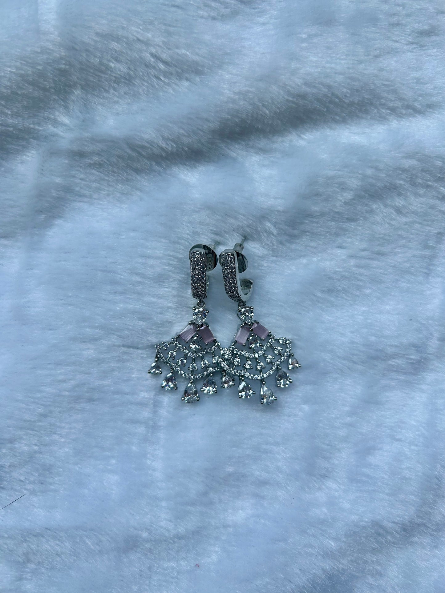 Light Pink CZ Earrings
