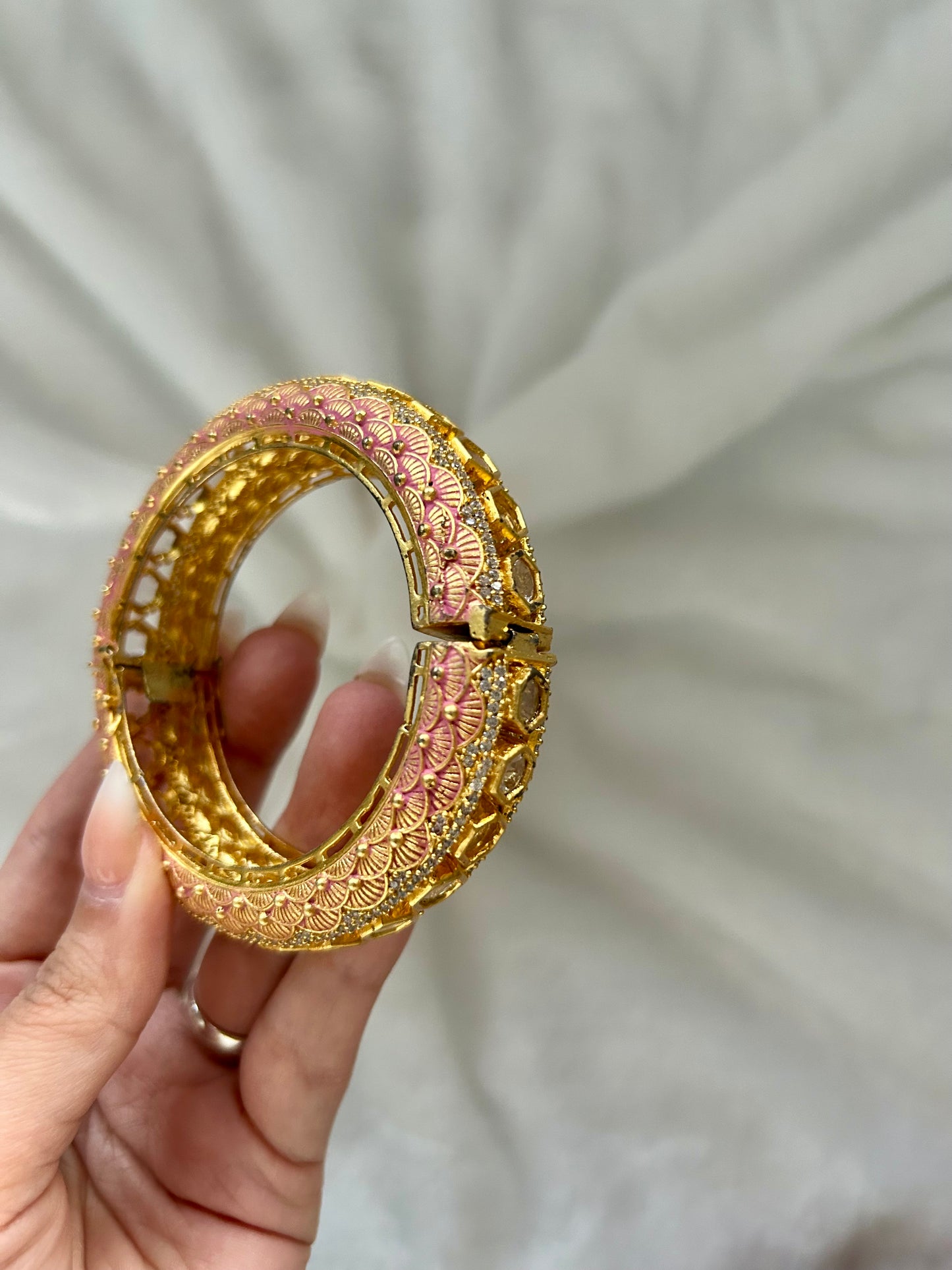 SAMPLE SALE Pink Meenakari Bangle