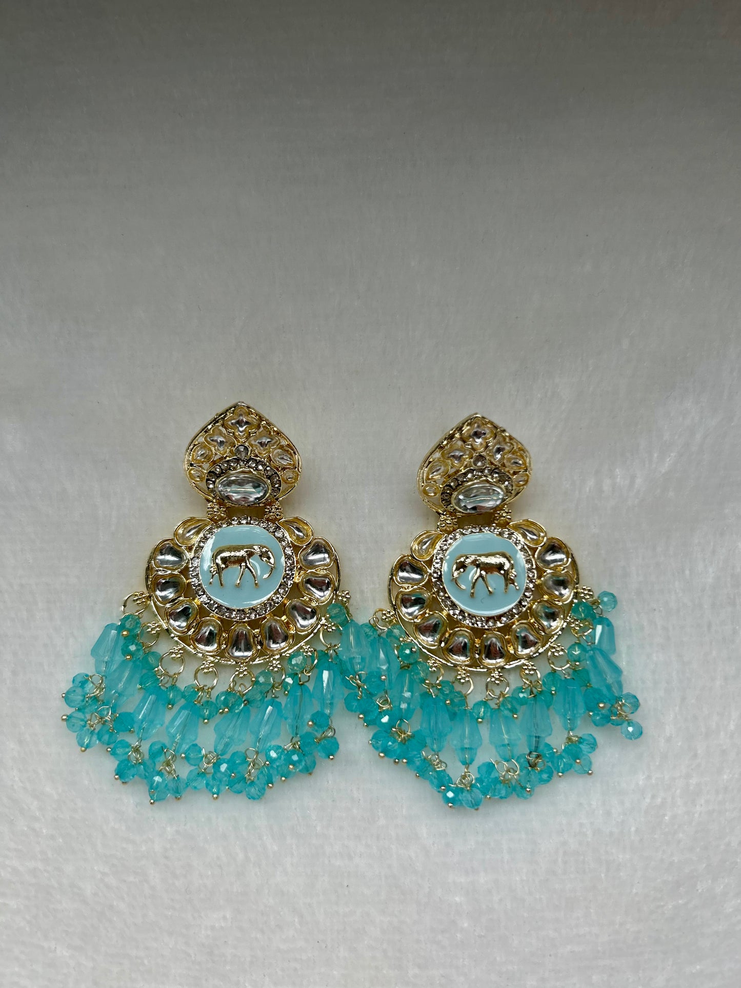 Baby Blue Designer Inspired Earrings