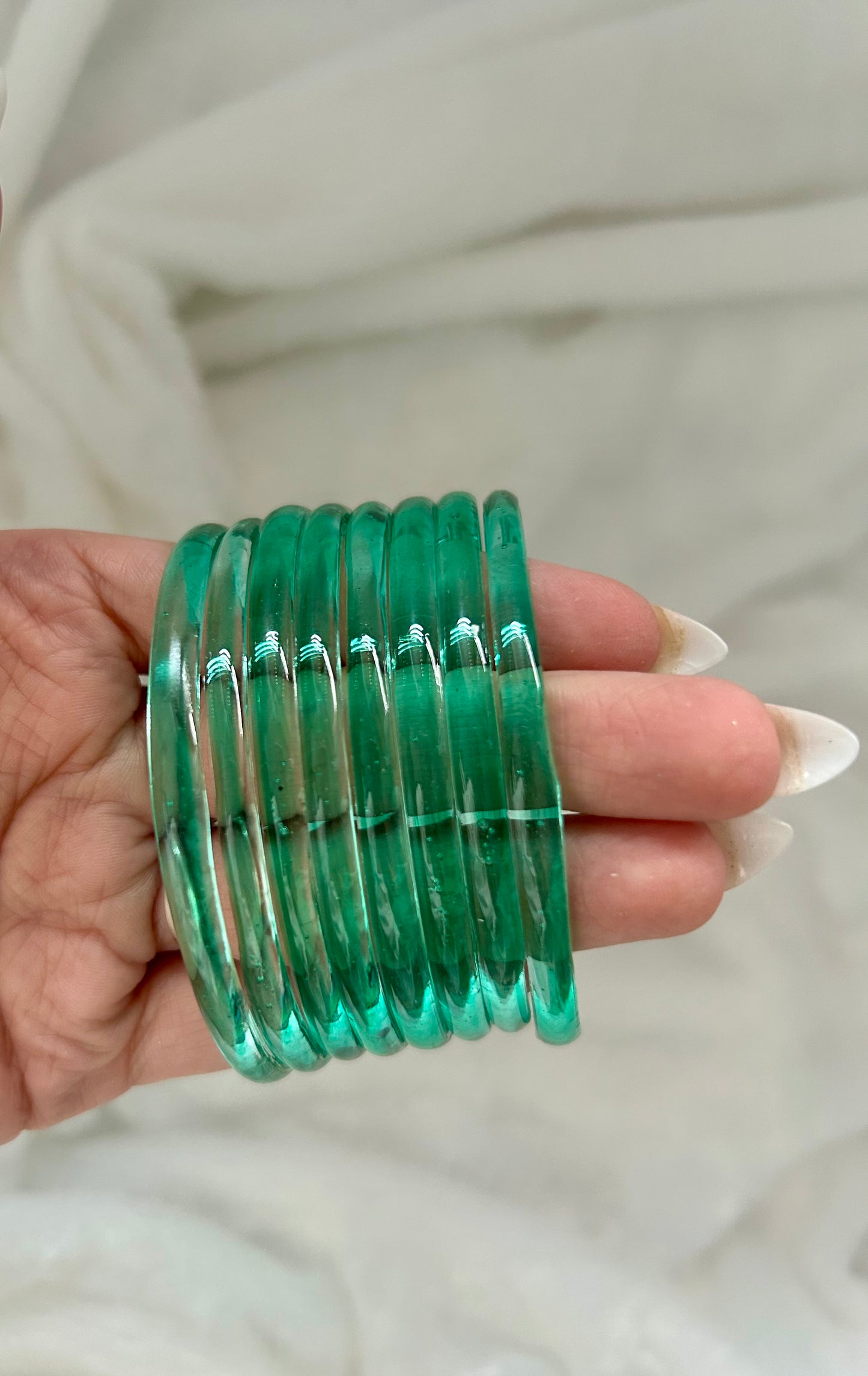 Ocean Teal Jelly Bangles