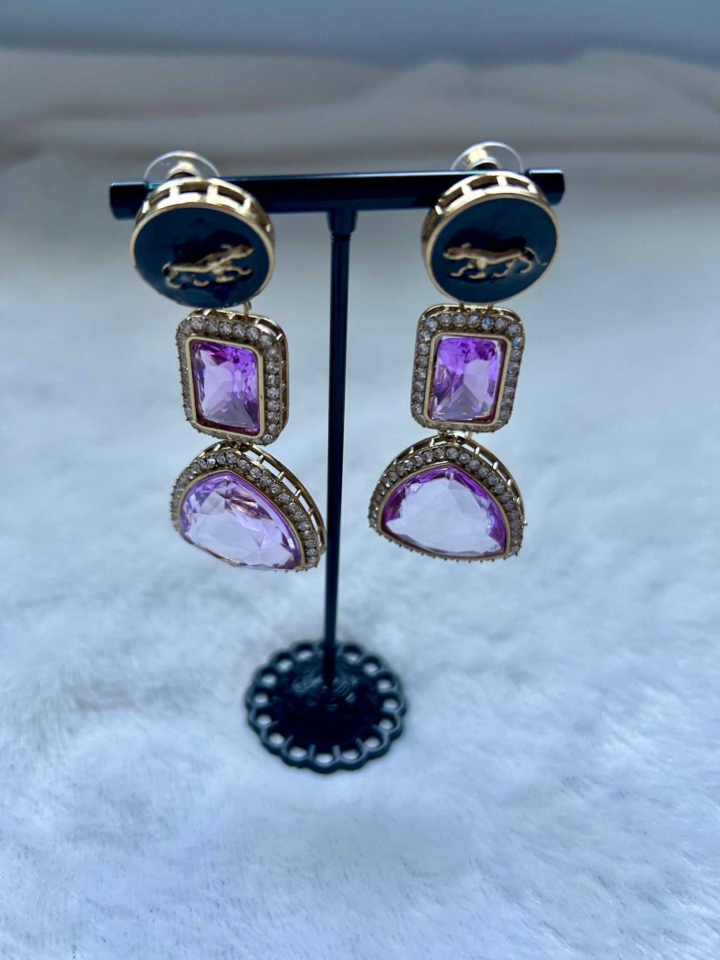 Lilac CZ Earrings