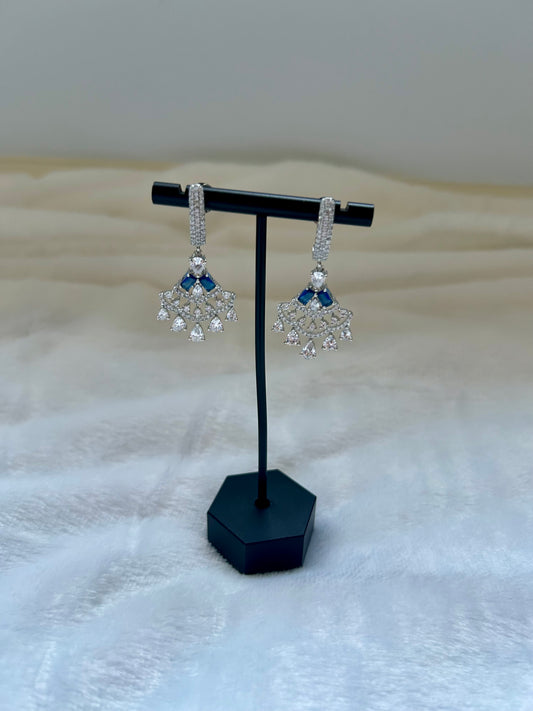 Royal Blue CZ Earrings