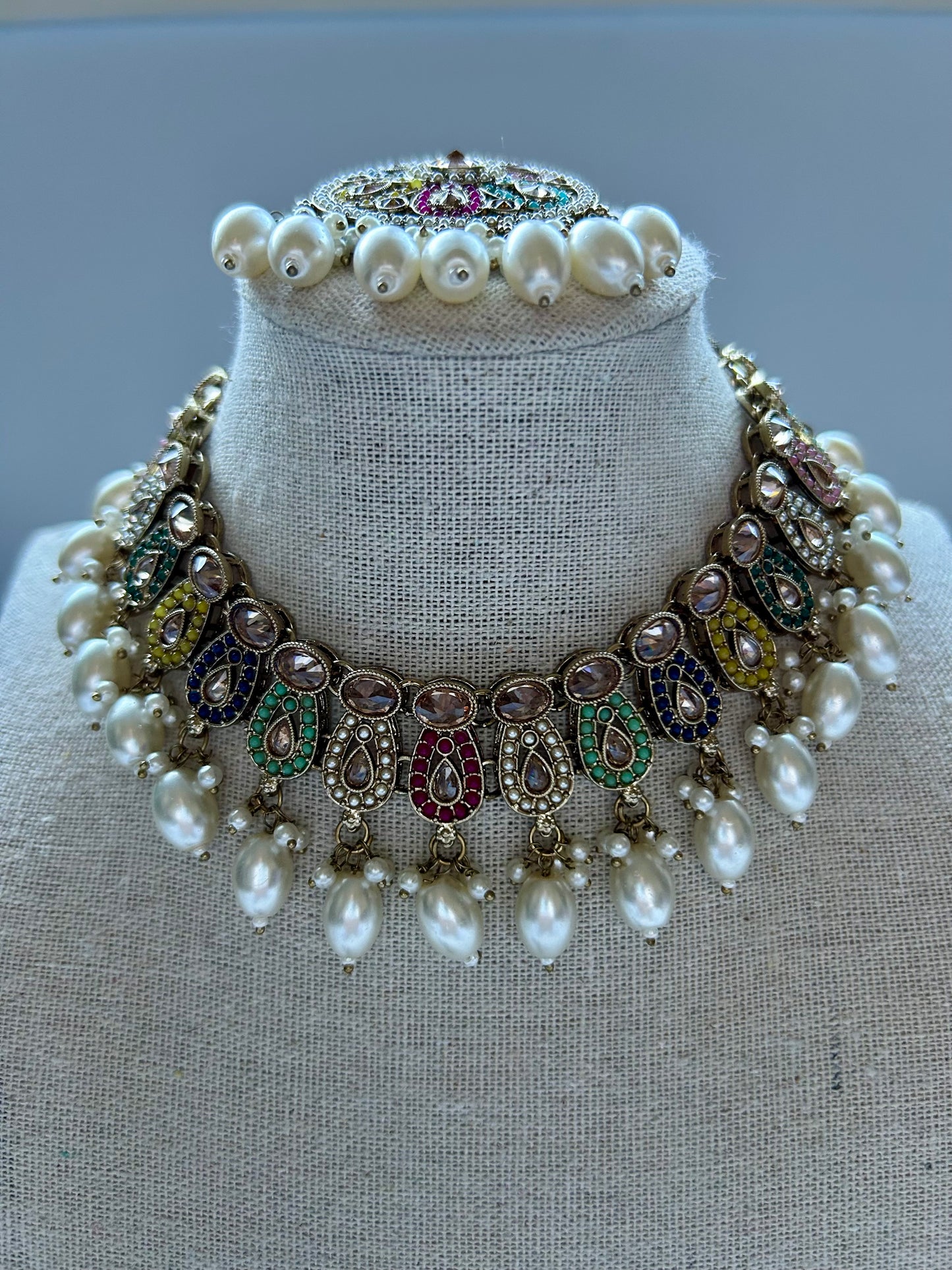 Pakistani Inspired Multi Choker Set