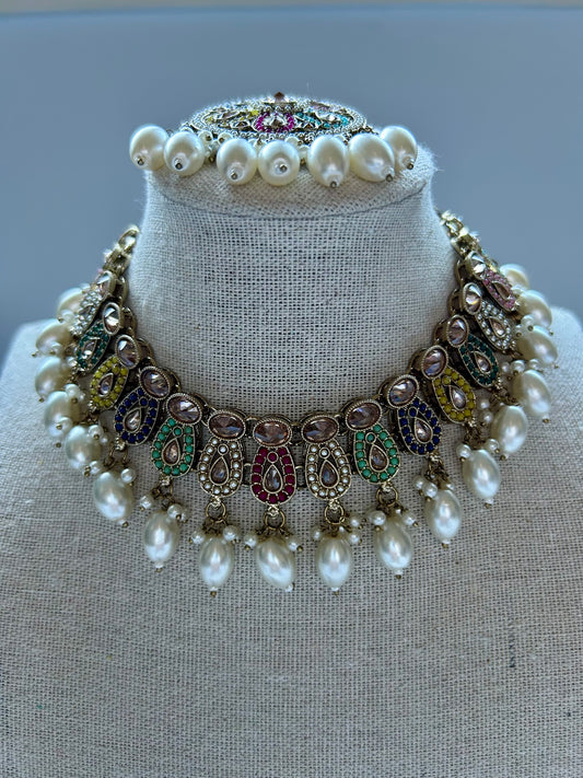 Pakistani Inspired Multi Choker Set