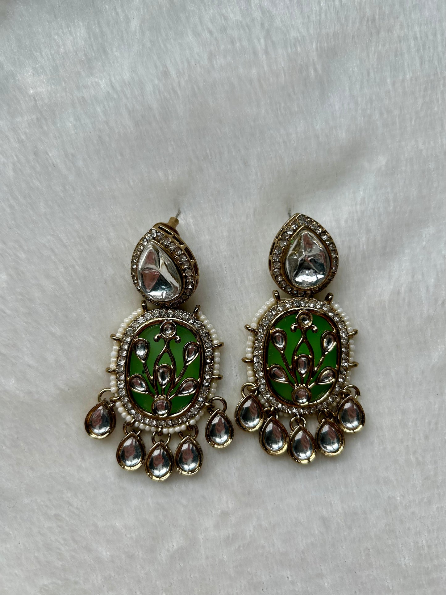 Light Green Turkish Stone Earrings