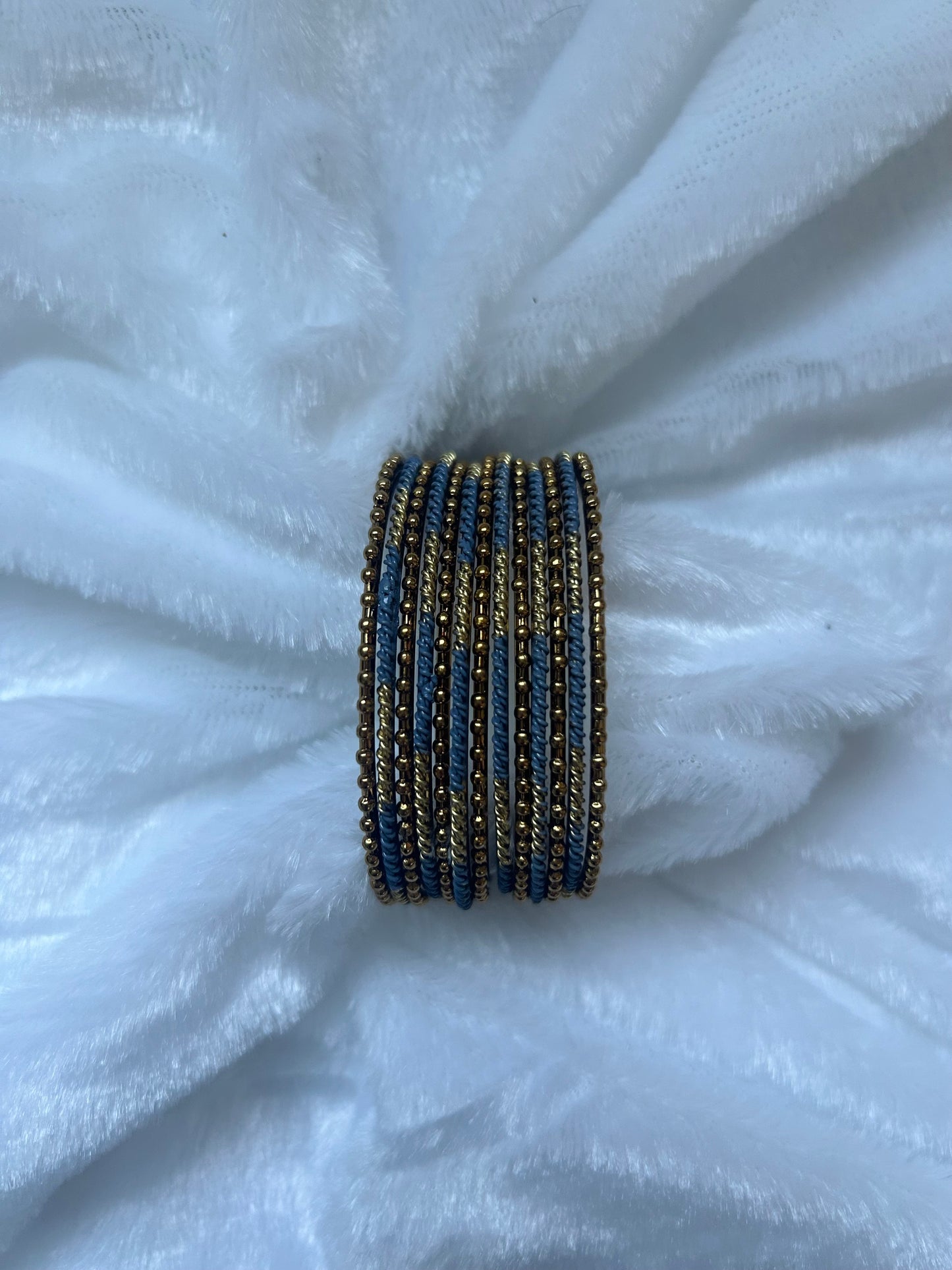 Gray & Gold Bangles