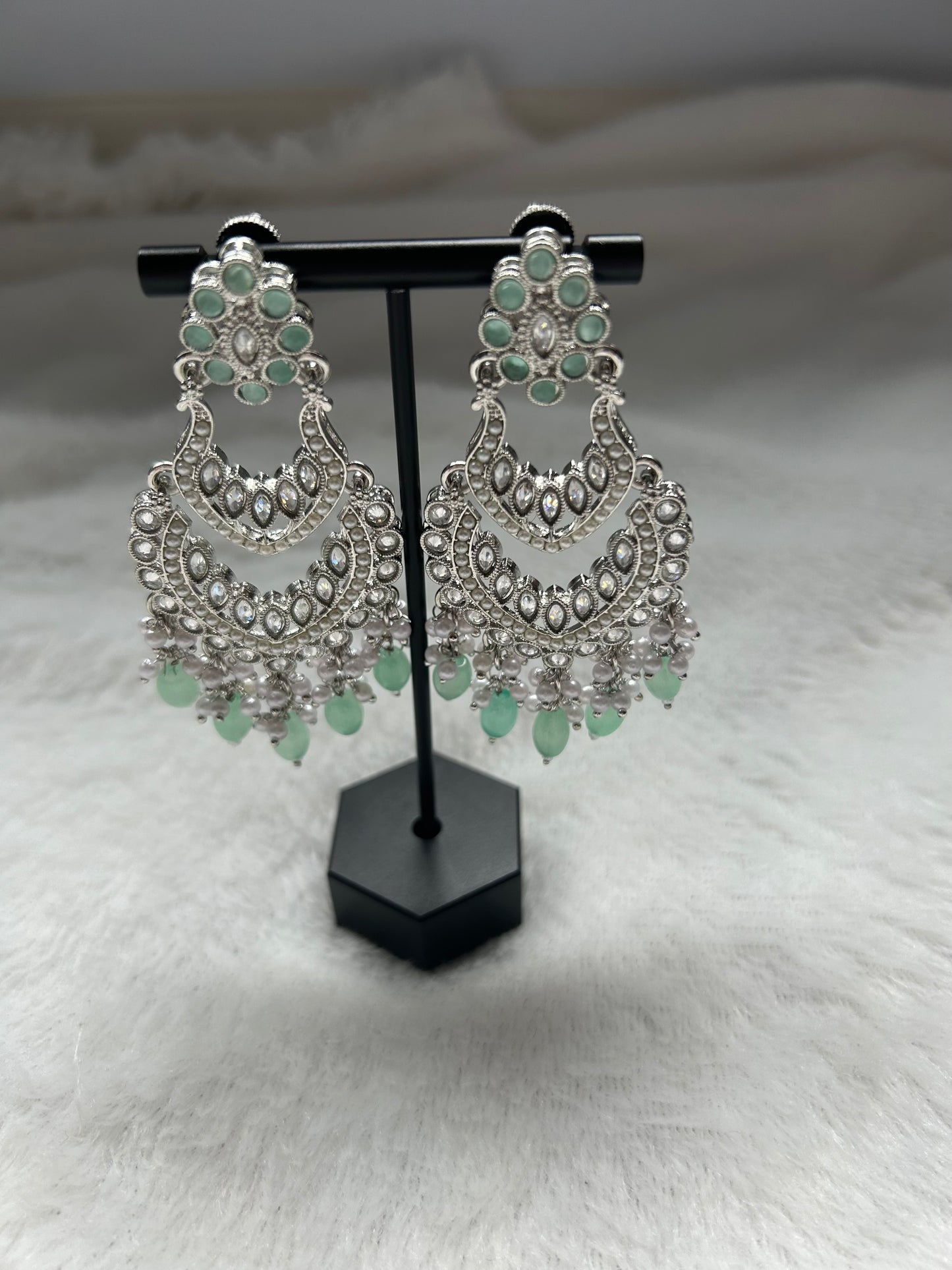 Mint Polki Earrings